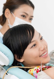 teenager smiling at dentist