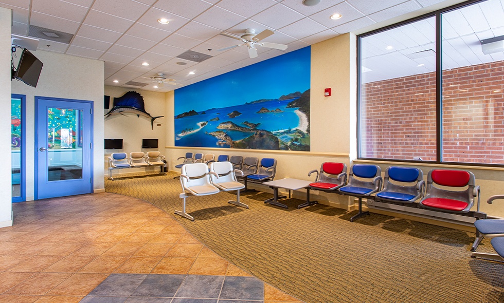 Pediatric dental office waiting room