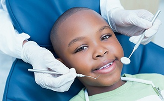 Boy during dental checkup in Buffalo Grove